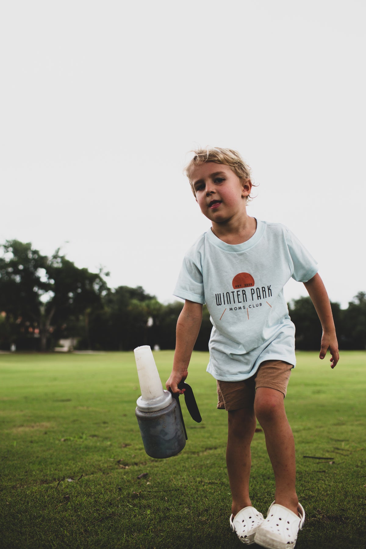 WPMC Toddler Triblend Short Sleeve Tee - Ice Blue w/ Sun Logo