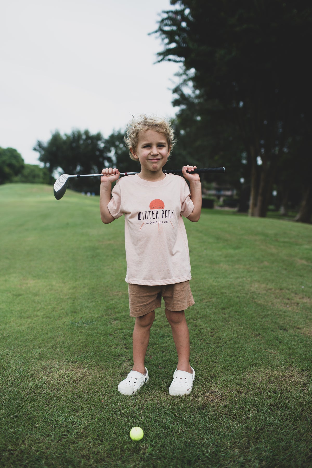 WPMC Toddler Triblend Short Sleeve Tee - Peach w/ Sun Logo